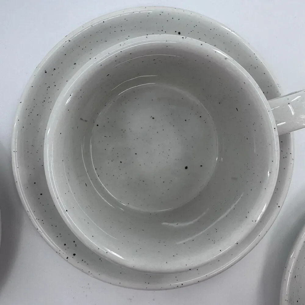 MIDWINTER STONEHENGE NIGHT CUPS AND SAUCERS ENGLAND Set Of 4 Fast Shipping
